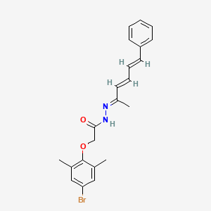 2-(4-bromo-2,6-dimethylphenoxy)-N'-(1-methyl-5-phenyl-2,4-pentadien-1-ylidene)acetohydrazide