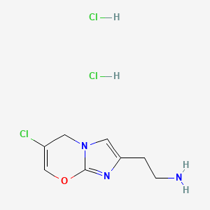 B580882 2-(6-Chloro-5H-imidazo[2,1-b][1,3]oxazin-2-yl)ethanamine dihydrochloride CAS No. 1365967-97-0