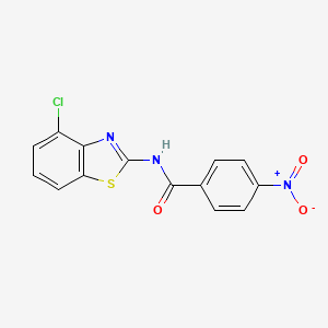 molecular formula C14H8ClN3O3S B5808827 N-(4-chloro-1,3-benzothiazol-2-yl)-4-nitrobenzamide 