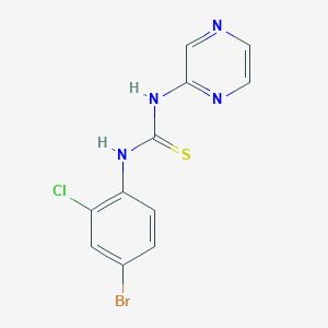 molecular formula C11H8BrClN4S B5808829 N-(4-bromo-2-chlorophenyl)-N'-2-pyrazinylthiourea 