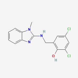 molecular formula C15H13Cl2N3O B5808838 2,4-dichloro-6-{[(1-methyl-1H-benzimidazol-2-yl)amino]methyl}phenol 