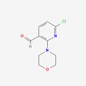 molecular formula C10H11ClN2O2 B580884 6-氯-2-吗啉尼克醛 CAS No. 1355247-67-4