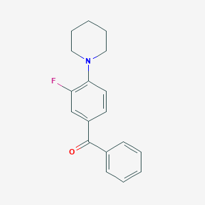 [3-fluoro-4-(1-piperidinyl)phenyl](phenyl)methanone