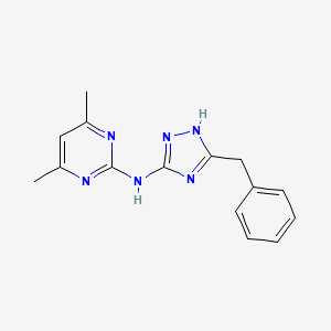 molecular formula C15H16N6 B5808887 N-(5-benzyl-1H-1,2,4-triazol-3-yl)-4,6-dimethyl-2-pyrimidinamine 