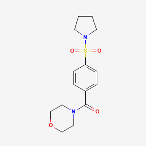 molecular formula C15H20N2O4S B5808891 4-[4-(1-pyrrolidinylsulfonyl)benzoyl]morpholine 