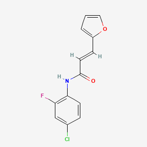molecular formula C13H9ClFNO2 B5808919 N-(4-chloro-2-fluorophenyl)-3-(2-furyl)acrylamide 