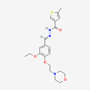 N'-{3-ethoxy-4-[2-(4-morpholinyl)ethoxy]benzylidene}-5-methyl-3-thiophenecarbohydrazide