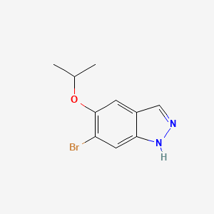 molecular formula C10H11BrN2O B580893 6-溴-5-异丙氧基-1H-吲唑 CAS No. 1374651-77-0
