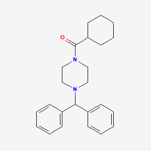 molecular formula C24H30N2O B5808955 1-(cyclohexylcarbonyl)-4-(diphenylmethyl)piperazine 