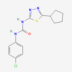 N-(4-chlorophenyl)-N'-(5-cyclopentyl-1,3,4-thiadiazol-2-yl)urea
