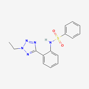 molecular formula C15H15N5O2S B5808992 N-[2-(2-ethyl-2H-tetrazol-5-yl)phenyl]benzenesulfonamide 