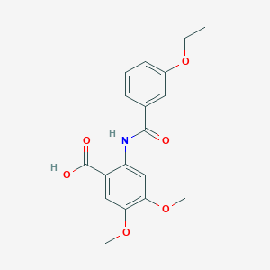 molecular formula C18H19NO6 B5809000 2-[(3-ethoxybenzoyl)amino]-4,5-dimethoxybenzoic acid 