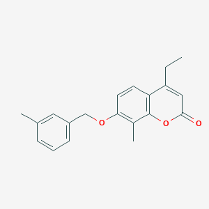 molecular formula C20H20O3 B5809012 4-ethyl-8-methyl-7-[(3-methylbenzyl)oxy]-2H-chromen-2-one 