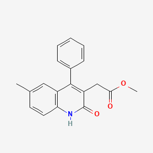 methyl (6-methyl-2-oxo-4-phenyl-1,2-dihydro-3-quinolinyl)acetate