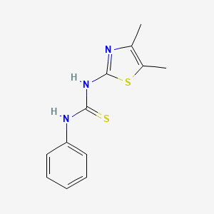 molecular formula C12H13N3S2 B5809016 N-(4,5-dimethyl-1,3-thiazol-2-yl)-N'-phenylthiourea 