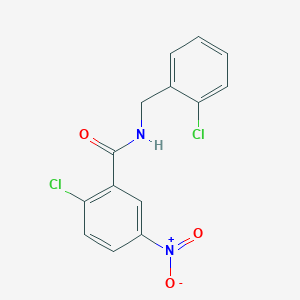 molecular formula C14H10Cl2N2O3 B5809023 2-chloro-N-(2-chlorobenzyl)-5-nitrobenzamide 