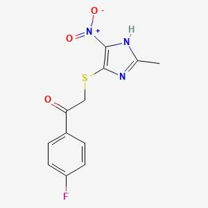 1-(4-fluorophenyl)-2-[(2-methyl-4-nitro-1H-imidazol-5-yl)thio]ethanone