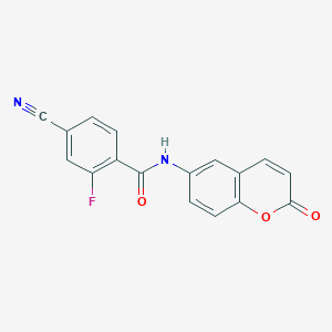 4-cyano-2-fluoro-N-(2-oxo-2H-chromen-6-yl)benzamide