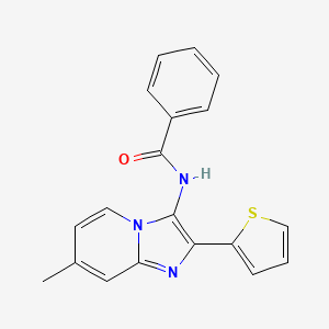 N-[7-methyl-2-(2-thienyl)imidazo[1,2-a]pyridin-3-yl]benzamide