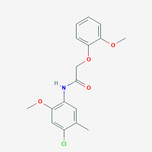 molecular formula C17H18ClNO4 B5809150 N-(4-chloro-2-methoxy-5-methylphenyl)-2-(2-methoxyphenoxy)acetamide 