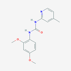 molecular formula C15H17N3O3 B5809151 N-(2,4-dimethoxyphenyl)-N'-(4-methyl-2-pyridinyl)urea 