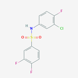 molecular formula C12H7ClF3NO2S B5809165 N-(3-chloro-4-fluorophenyl)-3,4-difluorobenzenesulfonamide 