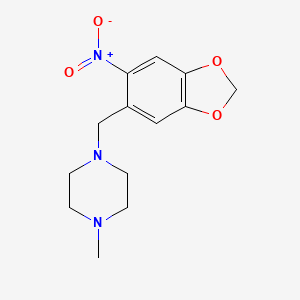 molecular formula C13H17N3O4 B5809171 1-methyl-4-[(6-nitro-1,3-benzodioxol-5-yl)methyl]piperazine 