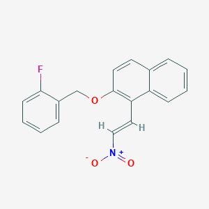 molecular formula C19H14FNO3 B5809179 2-[(2-fluorobenzyl)oxy]-1-(2-nitrovinyl)naphthalene 