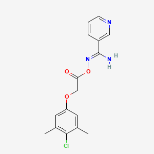 N'-{[2-(4-chloro-3,5-dimethylphenoxy)acetyl]oxy}-3-pyridinecarboximidamide
