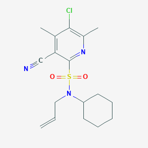 N-allyl-5-chloro-3-cyano-N-cyclohexyl-4,6-dimethylpyridine-2-sulfonamide