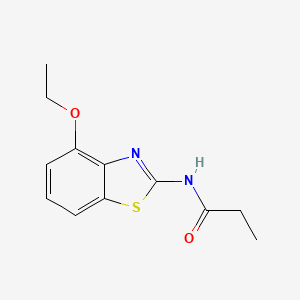 molecular formula C12H14N2O2S B5809195 N-(4-ethoxy-1,3-benzothiazol-2-yl)propanamide 