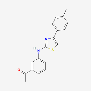 molecular formula C18H16N2OS B5809205 1-(3-{[4-(4-methylphenyl)-1,3-thiazol-2-yl]amino}phenyl)ethanone 