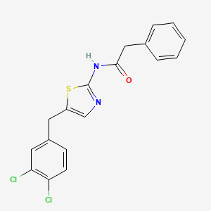 molecular formula C18H14Cl2N2OS B5809225 N-[5-(3,4-dichlorobenzyl)-1,3-thiazol-2-yl]-2-phenylacetamide 