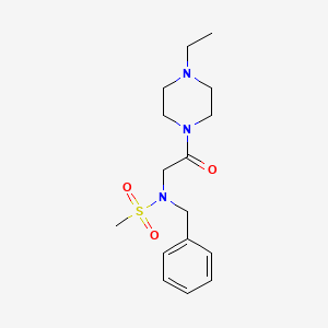 molecular formula C16H25N3O3S B5809252 N-benzyl-N-[2-(4-ethyl-1-piperazinyl)-2-oxoethyl]methanesulfonamide 