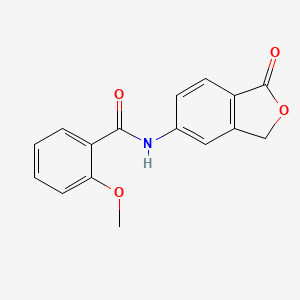 molecular formula C16H13NO4 B5809264 2-methoxy-N-(1-oxo-1,3-dihydro-2-benzofuran-5-yl)benzamide 