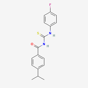 molecular formula C17H17FN2OS B5809269 N-{[(4-fluorophenyl)amino]carbonothioyl}-4-isopropylbenzamide 