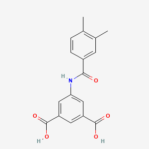 molecular formula C17H15NO5 B5809280 5-[(3,4-dimethylbenzoyl)amino]isophthalic acid 
