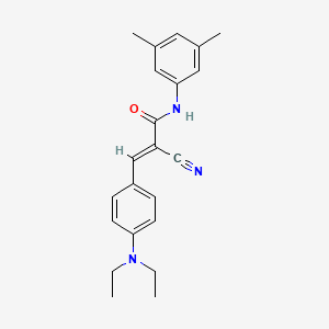 molecular formula C22H25N3O B5809286 2-cyano-3-[4-(diethylamino)phenyl]-N-(3,5-dimethylphenyl)acrylamide 