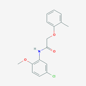 molecular formula C16H16ClNO3 B5809292 N-(5-chloro-2-methoxyphenyl)-2-(2-methylphenoxy)acetamide 