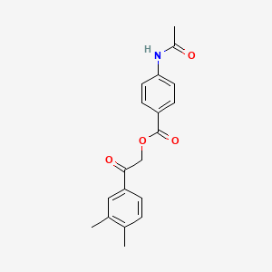 molecular formula C19H19NO4 B5809297 2-(3,4-dimethylphenyl)-2-oxoethyl 4-(acetylamino)benzoate 
