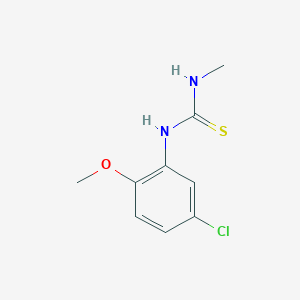 molecular formula C9H11ClN2OS B5809304 N-(5-氯-2-甲氧基苯基)-N'-甲基硫脲 
