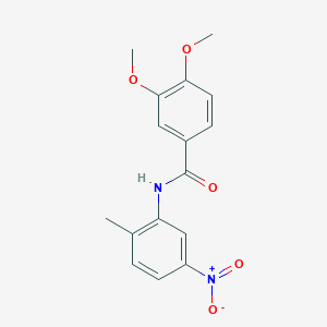 molecular formula C16H16N2O5 B5809305 3,4-dimethoxy-N-(2-methyl-5-nitrophenyl)benzamide 