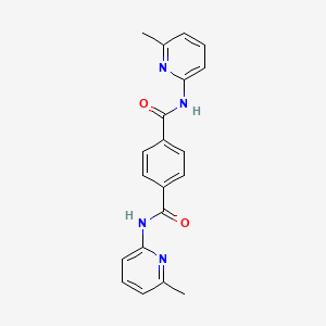 molecular formula C20H18N4O2 B5809318 N,N'-bis(6-methyl-2-pyridinyl)terephthalamide 