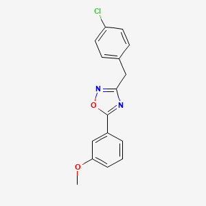 molecular formula C16H13ClN2O2 B5809345 3-(4-chlorobenzyl)-5-(3-methoxyphenyl)-1,2,4-oxadiazole 