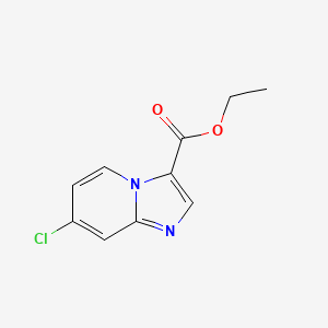 molecular formula C10H9ClN2O2 B580935 7-氯咪唑并[1,2-A]吡啶-3-羧酸乙酯 CAS No. 1296201-68-7