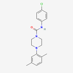 molecular formula C19H22ClN3O B5809362 N-(4-chlorophenyl)-4-(2,5-dimethylphenyl)-1-piperazinecarboxamide 