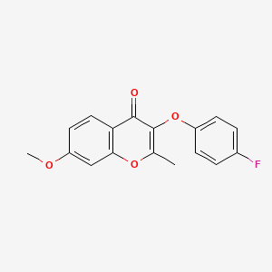 molecular formula C17H13FO4 B5809369 3-(4-fluorophenoxy)-7-methoxy-2-methyl-4H-chromen-4-one 