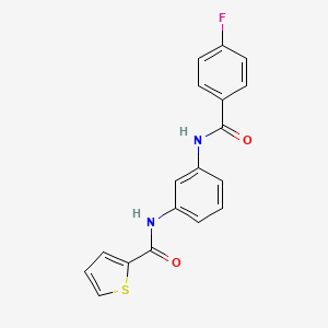 molecular formula C18H13FN2O2S B5809374 N-{3-[(4-fluorobenzoyl)amino]phenyl}-2-thiophenecarboxamide 
