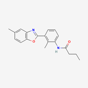 molecular formula C19H20N2O2 B5809389 N-[2-methyl-3-(5-methyl-1,3-benzoxazol-2-yl)phenyl]butanamide 