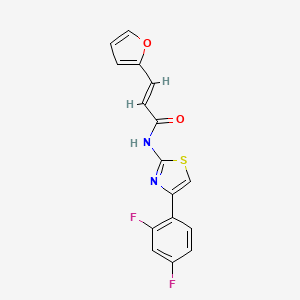 N-[4-(2,4-difluorophenyl)-1,3-thiazol-2-yl]-3-(2-furyl)acrylamide